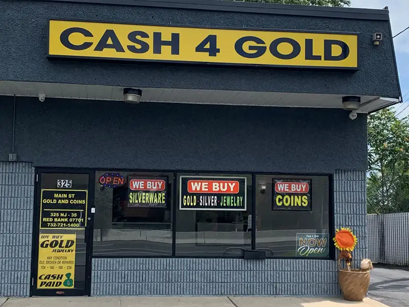 Cash 4 Gold in Red Bank, NJ, storefront. We are also know as Main Street Gold and Coins.